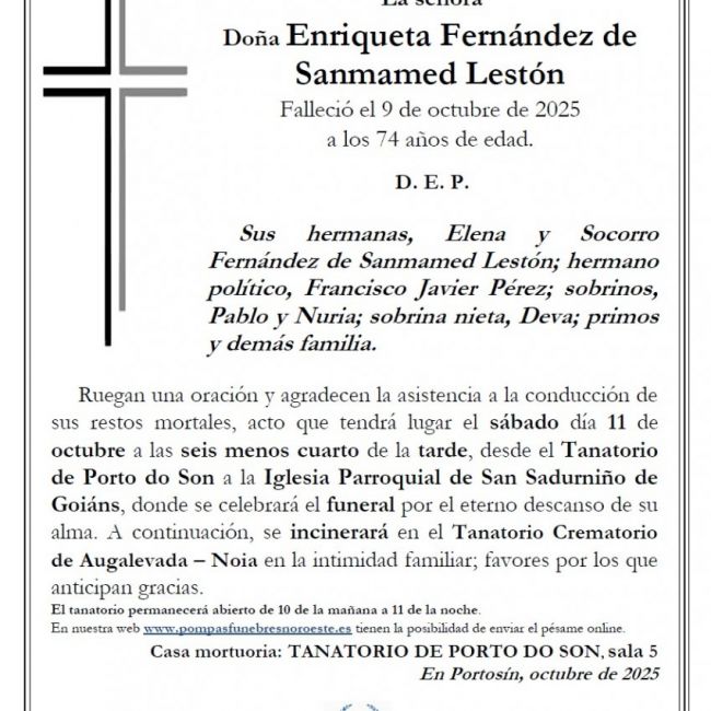 Fernandez de Sanmamed Leston, Enriqueta