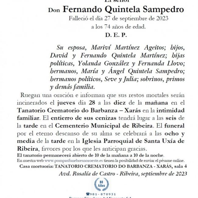 Quintela Sampedro, Fernando