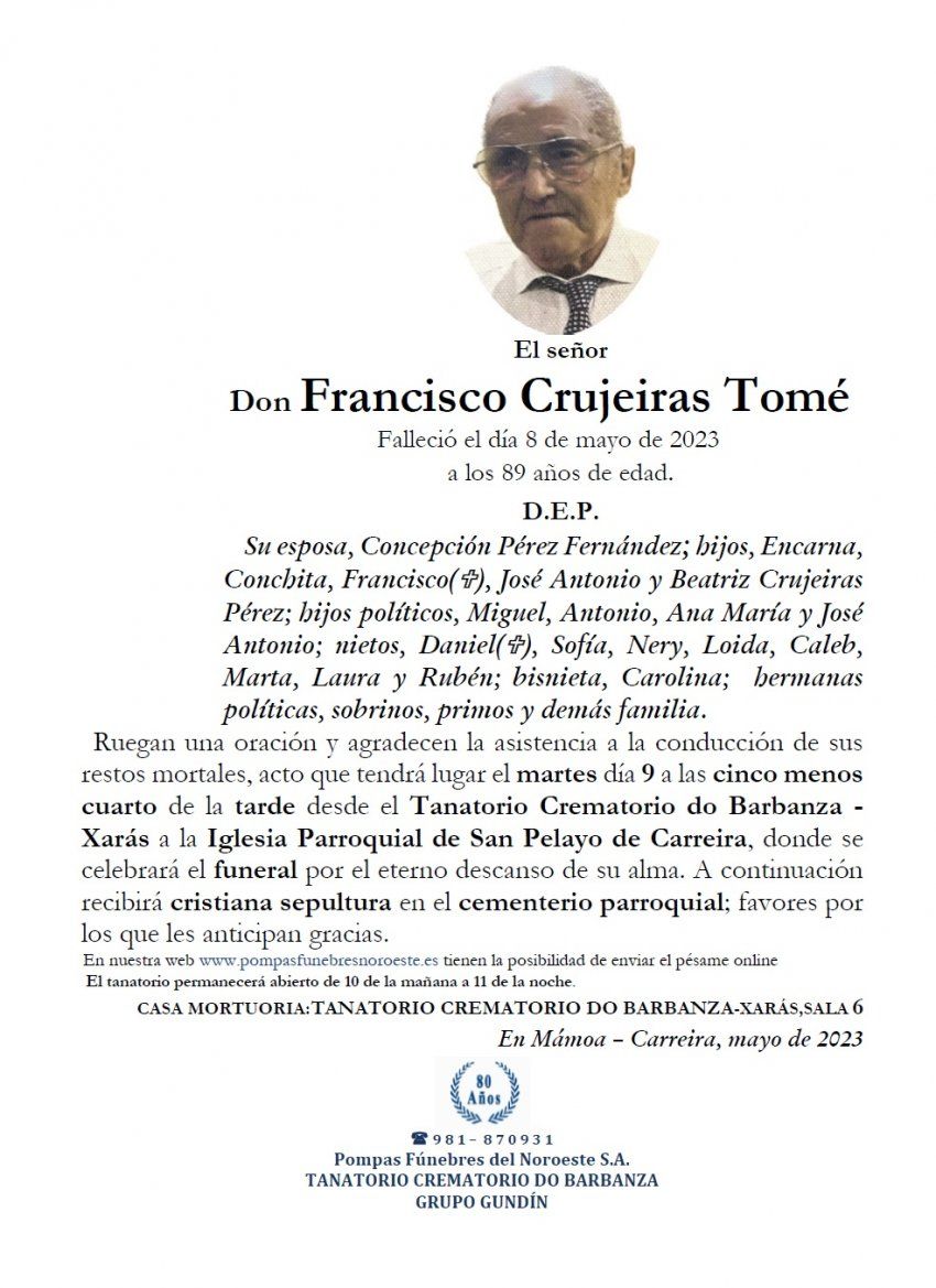 Crujeiras Tomé, Francisco