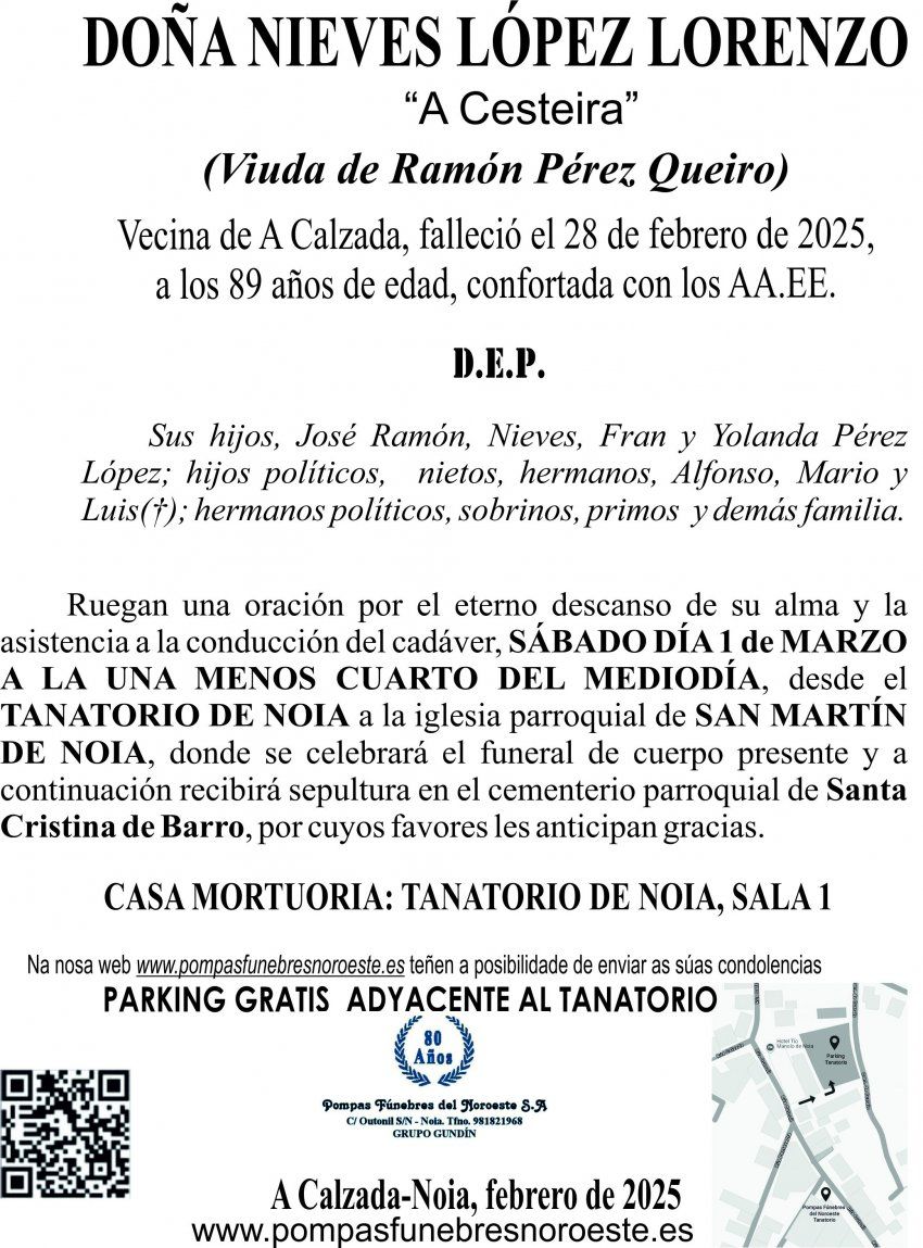 Copia de seguridad de Esquela  25 doña Nieves López Lorenzo