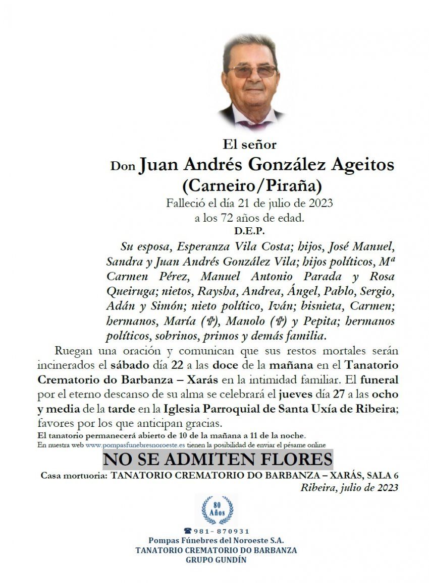 Gonzalez Ageitos, Juan Andres