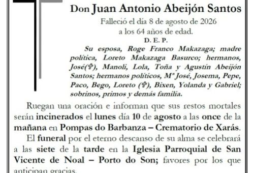 Abeijon Santos, Juan Antonio