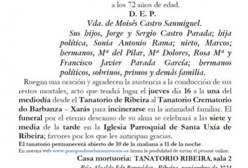 Parada Garcia, Mª Rita