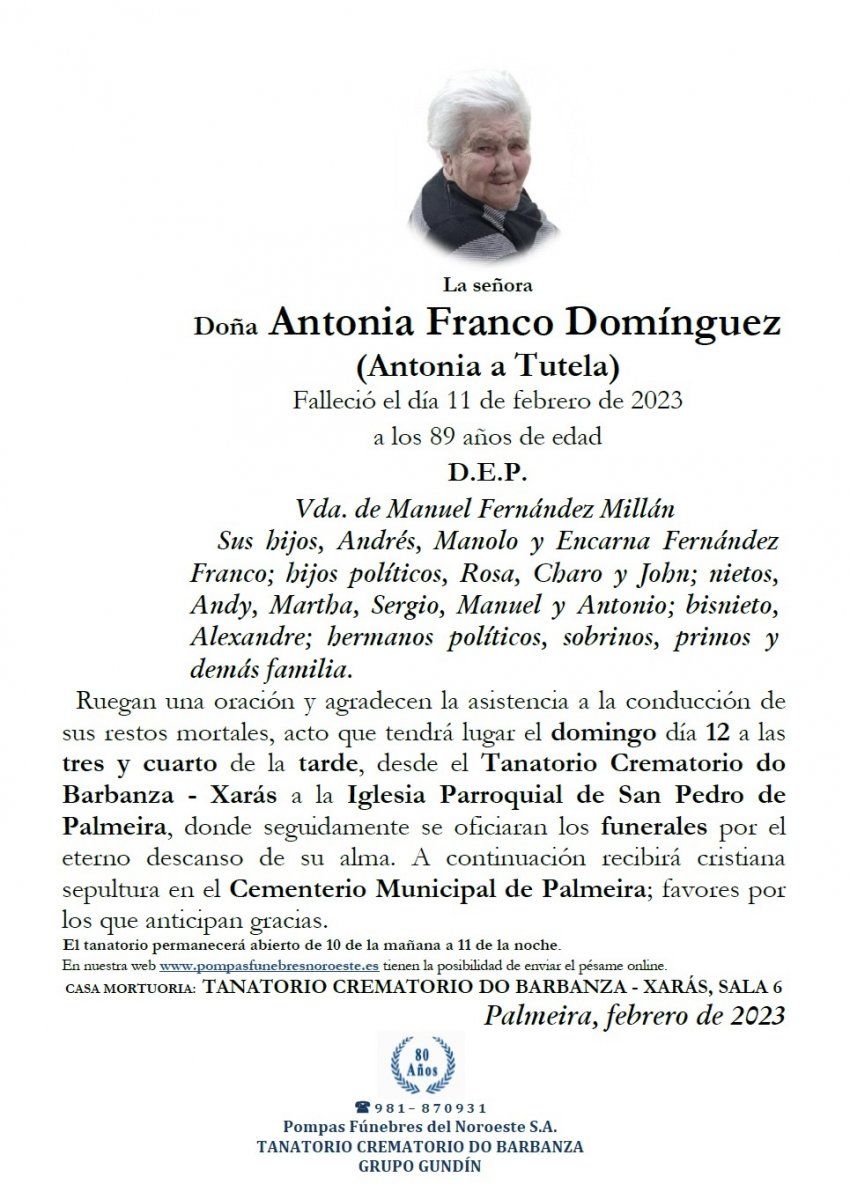 Franco Dominguez, Antonia