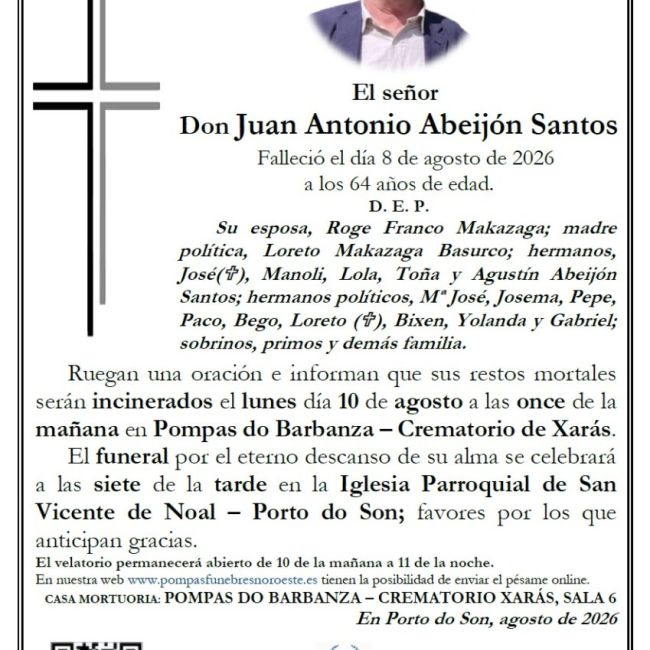 Abeijon Santos, Juan Antonio