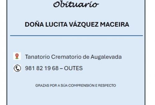 OBITUARIO LUCITA VAZQUEZ