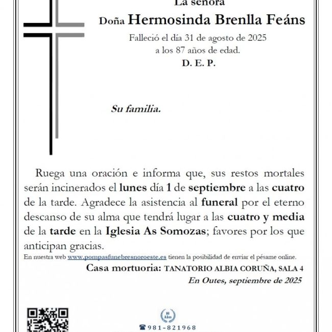 Brenlla Feáns, Hermosinda