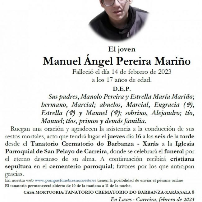 Pereira Mariño, Manuel Ángel