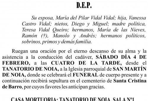 23 01 ESQUELA   Juan Miguel Castro Vázquez