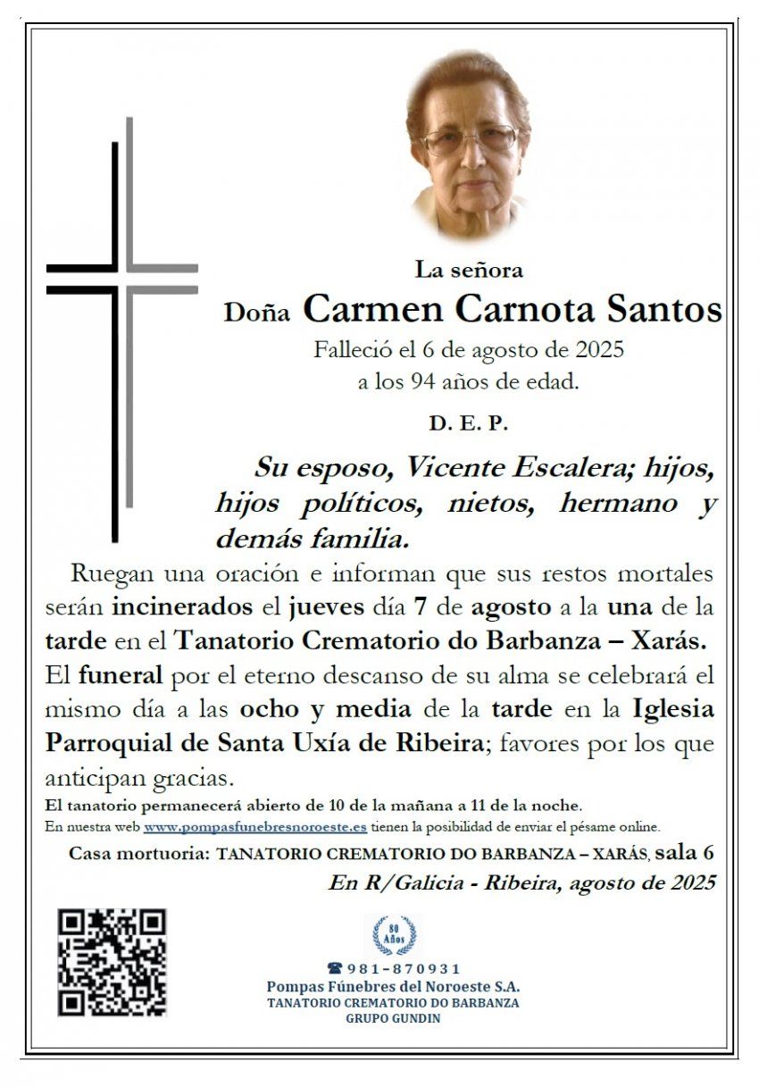 Carnota Santos, Carmen
