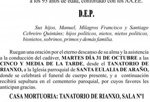 09 23 Esquela Manuel Cebreiro Romero