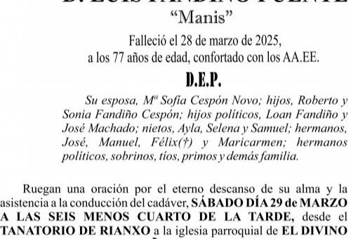 ESQUELA 2025   Luis Fandiño