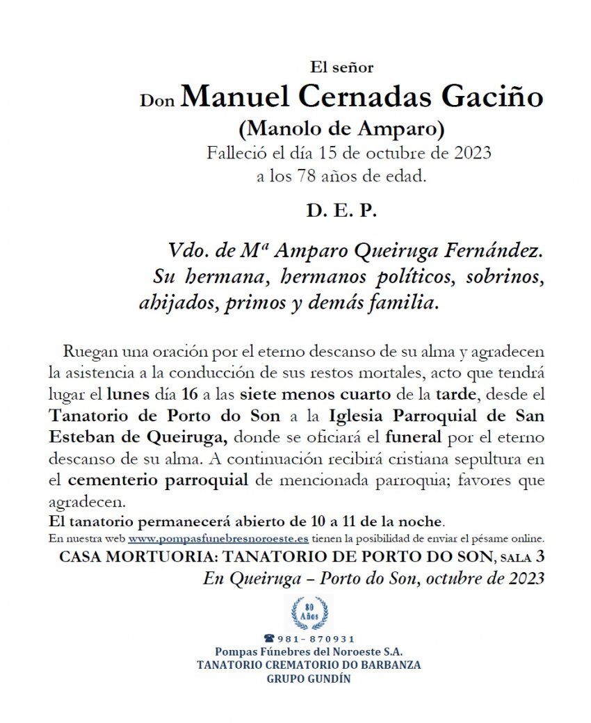 Cernadas Gaciño, Manuel