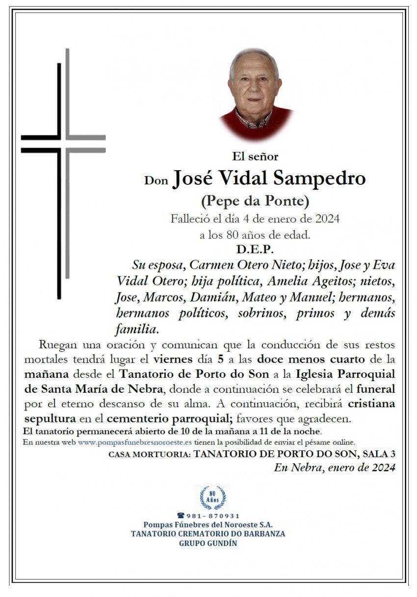 Vidal Sampedro, Jose