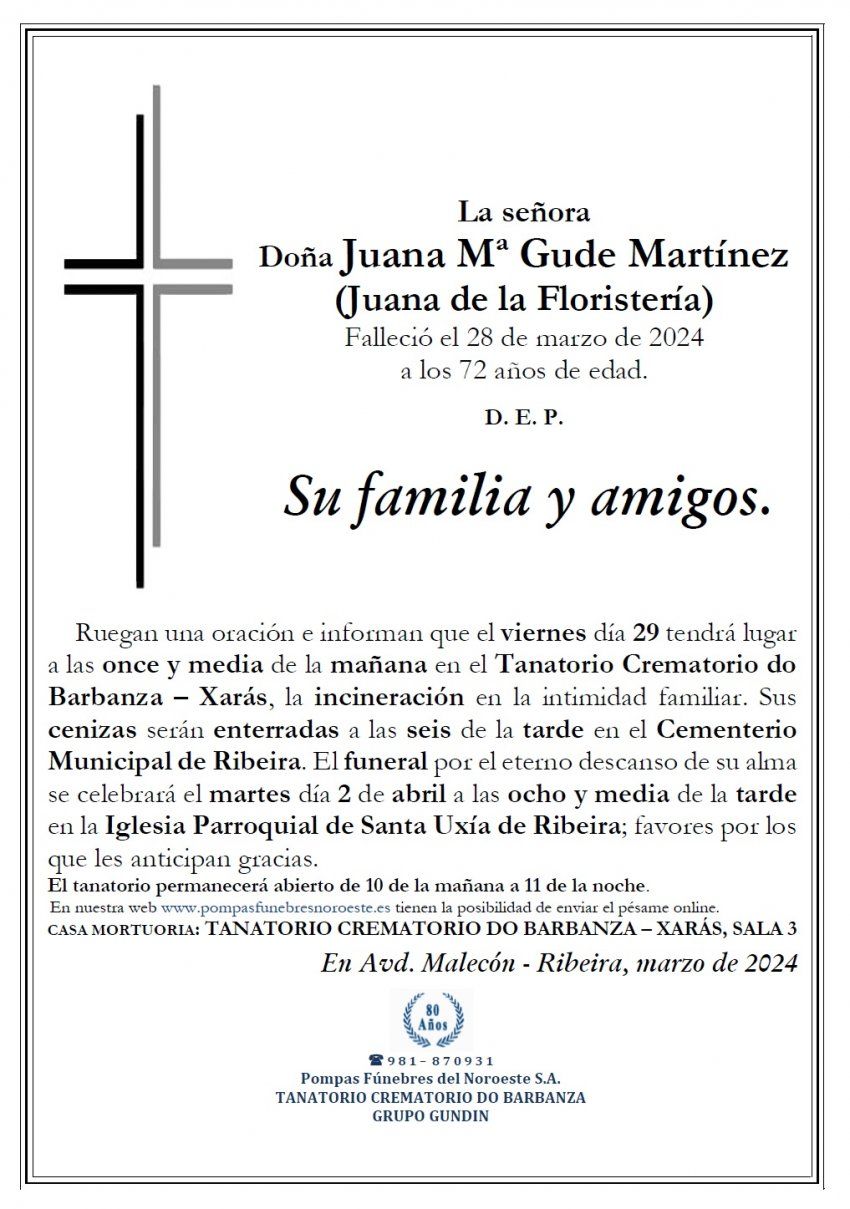 Gude Martinez, Juana Maria