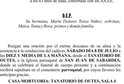 07 23 Esquela, José Daniel Torea Núñez