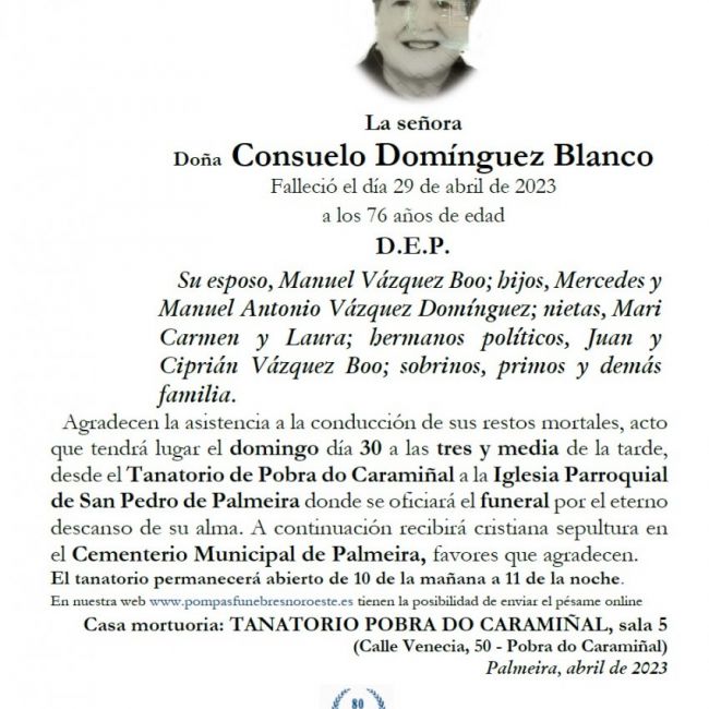 Dominguez Blanco, Consuelo