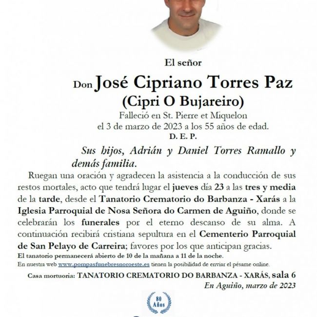 Torres Paz, Jose Cipriano