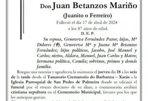 Betanzos Mariño, Juan