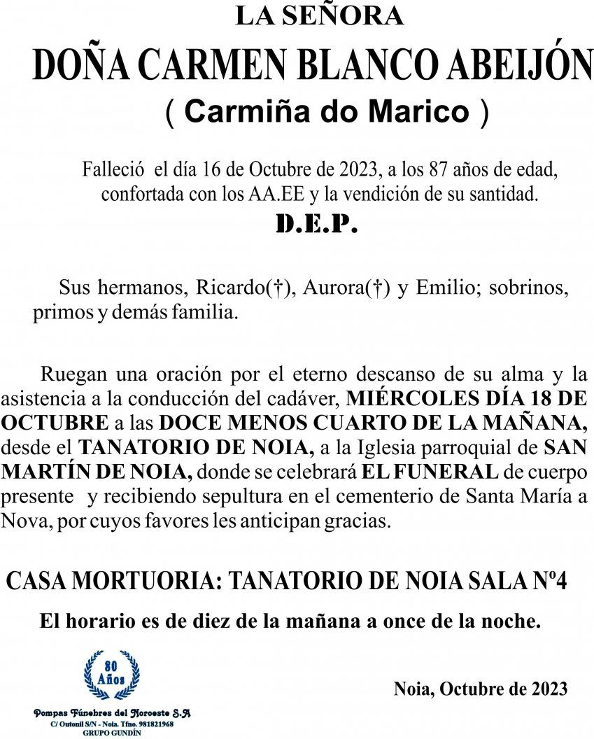AGEITOS CARMEN bLANCO Abeijon