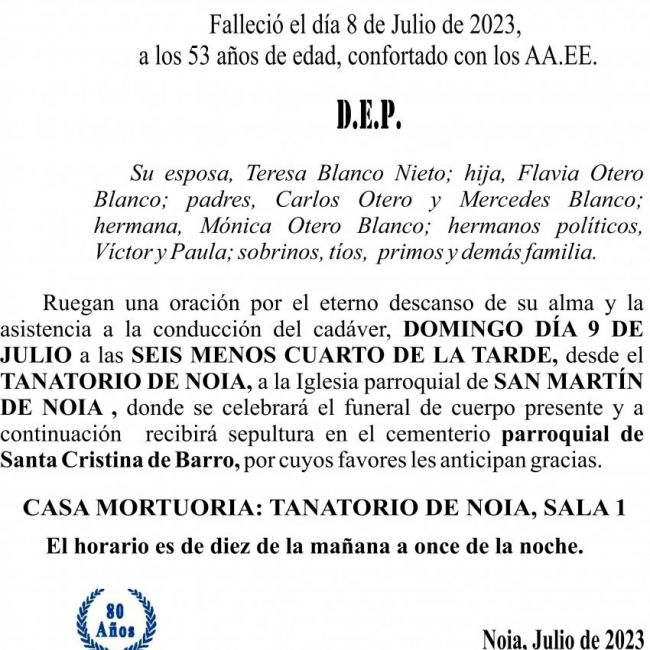 07 23 Esquela, Manuel Otero Blanco