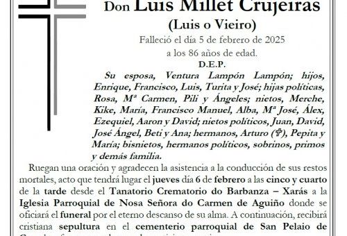Millet Crujeiras, Luis