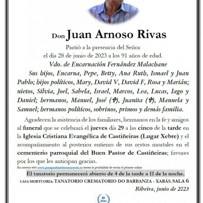 Arnoso Rivas, Juan