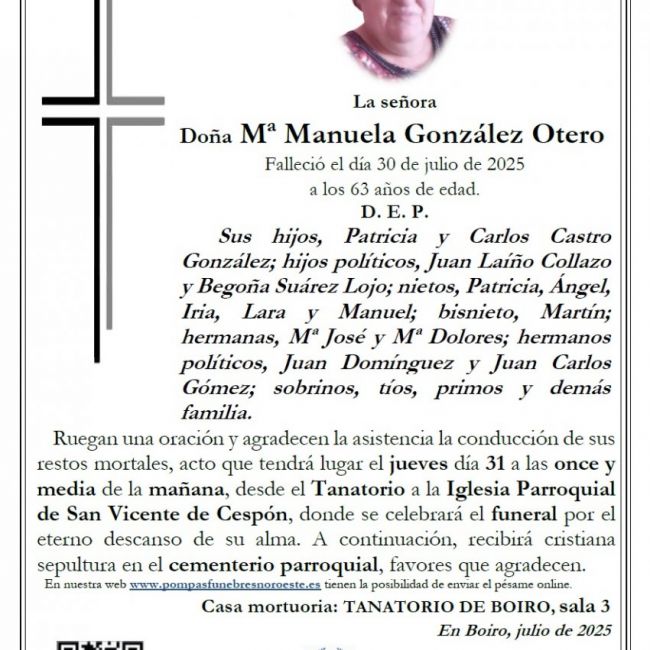Gonzalez Otero, Mª Manuela