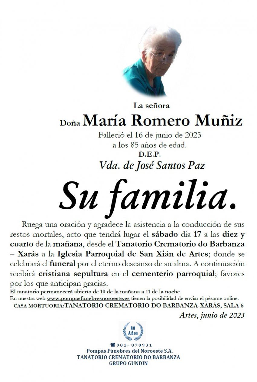 Romero Muñiz, Maria