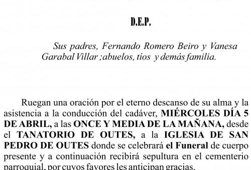 23 04 ESQUELA  Martín Romero Garabal