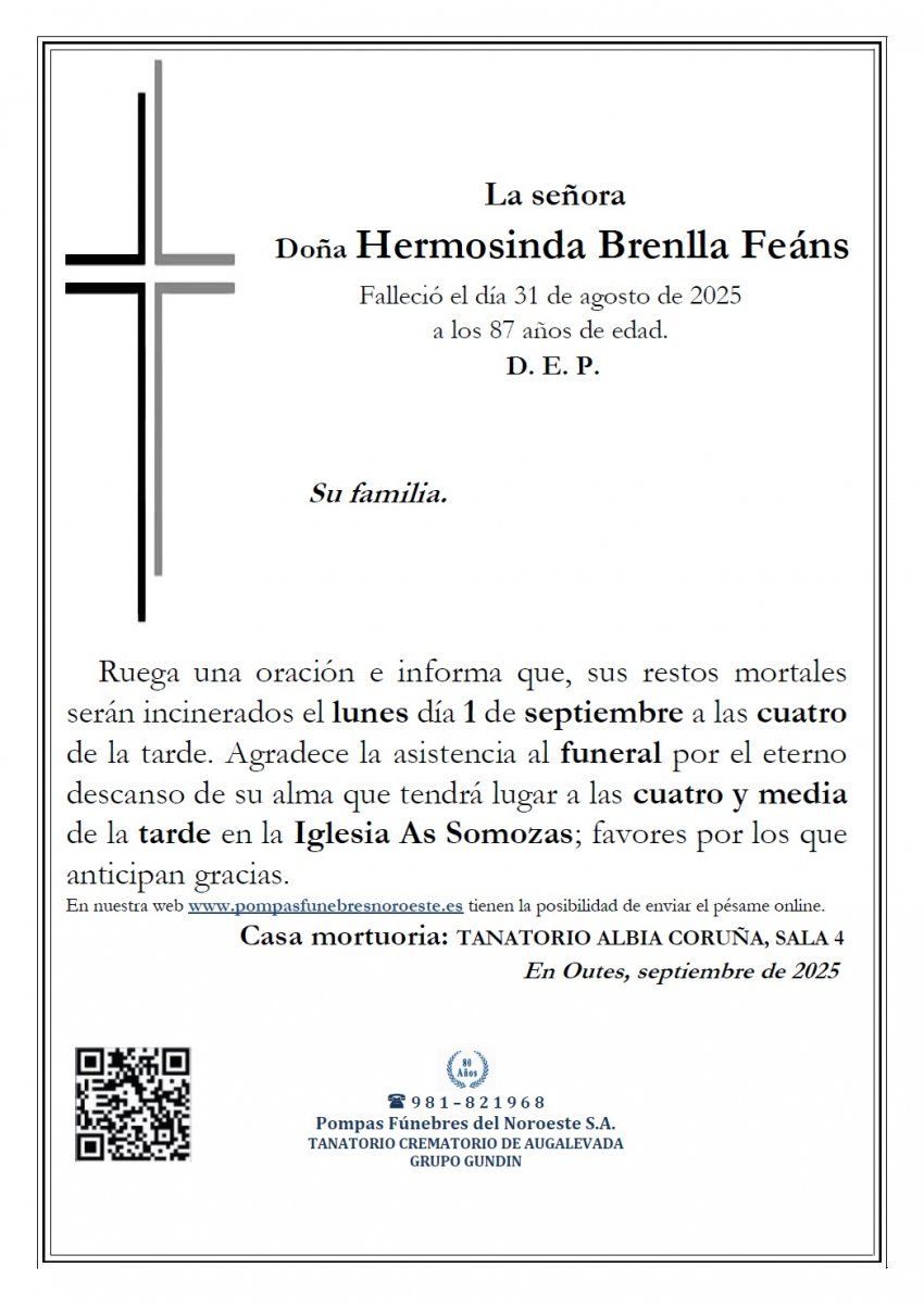 Brenlla Feáns, Hermosinda