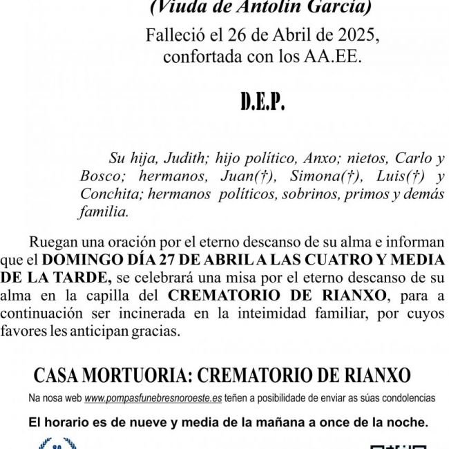 ESQUELA 2025   Natividad Sarasibar