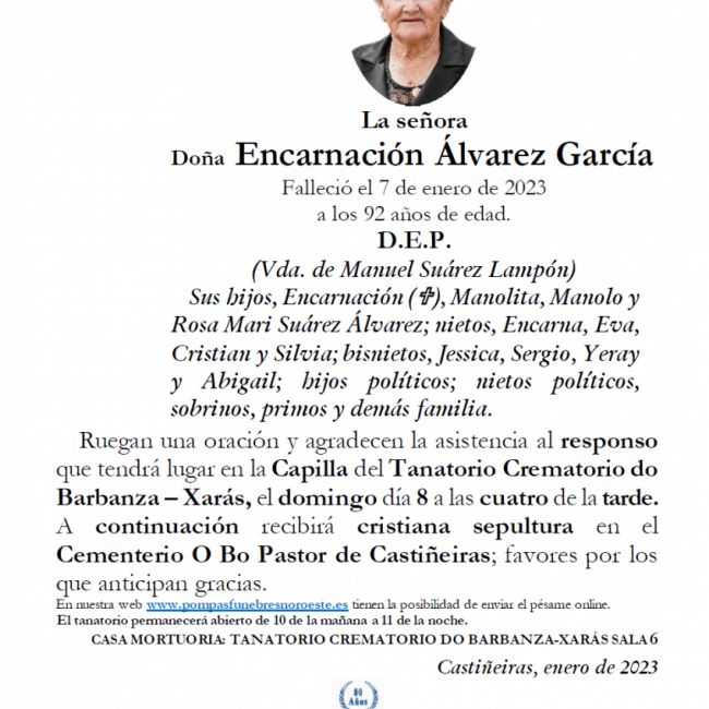 ENCARNACION ALVAREZ GARCIA
