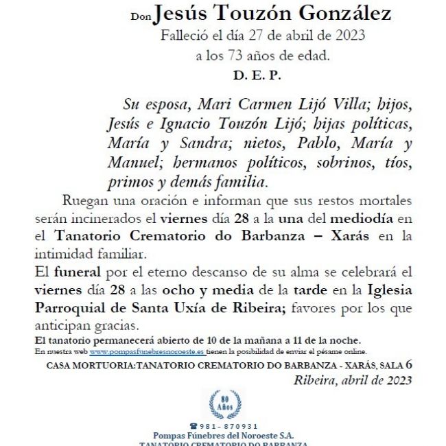 Touzón Gonzalez, Jesús