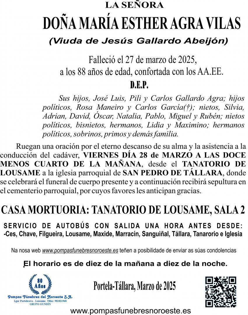 Copia de seguridad de 25 01 ESQUELA    Doña maria esther agra vilas