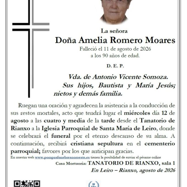 Romero Moares, Amelia