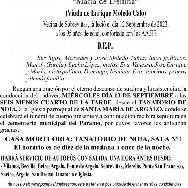 09 23 Esquela María Tuñez Morales