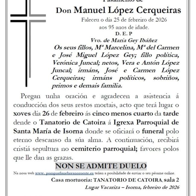Lopez Cerqueiras, Manuel