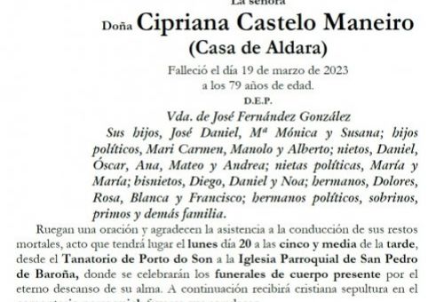 Castelo Maneiro, Cipriana