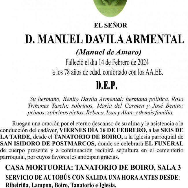 24 01 ESQUELA Manuel Davila Armental