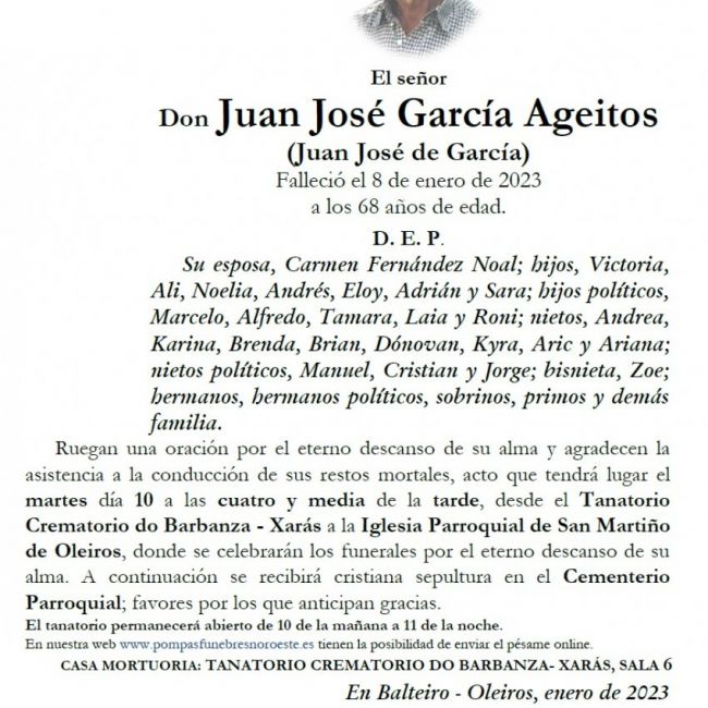 Garcia Ageitos, Juan Jose