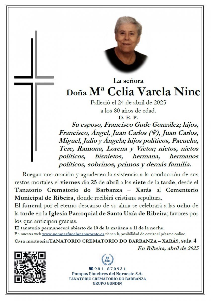 Varela Nine, Mª Celia