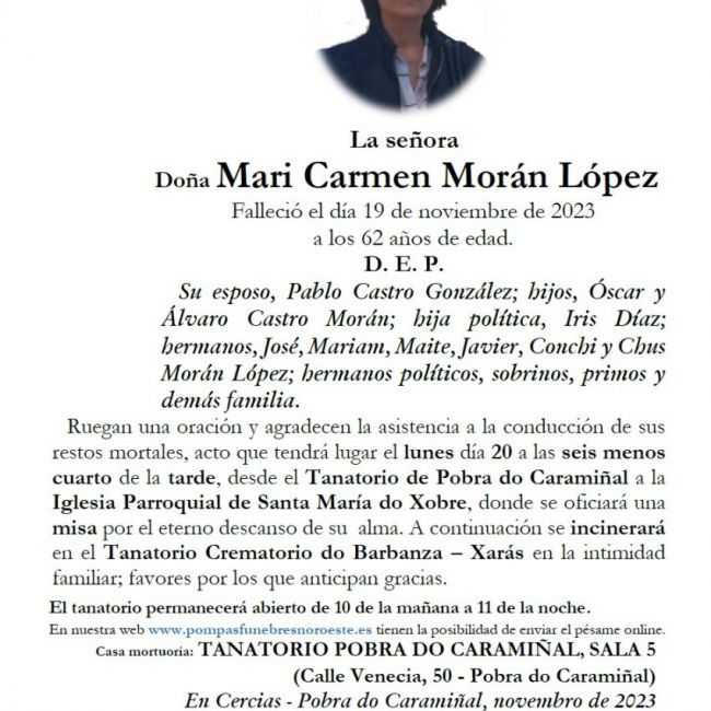 Moran Lopez, Mari Carmen