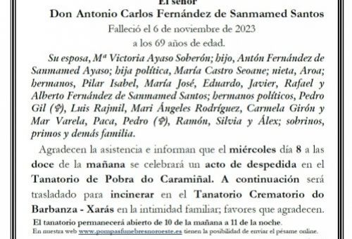 Fernandez de Sanmamed Santos, Antonio Carlos