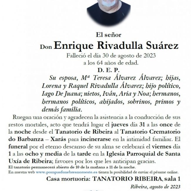 Rivadulla Suárez, Enrique