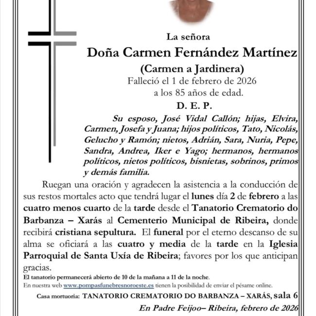 Doña Carmen Fernández Martínez