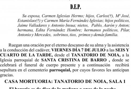 07 23 Esquela, Estanislao Fernández hombre