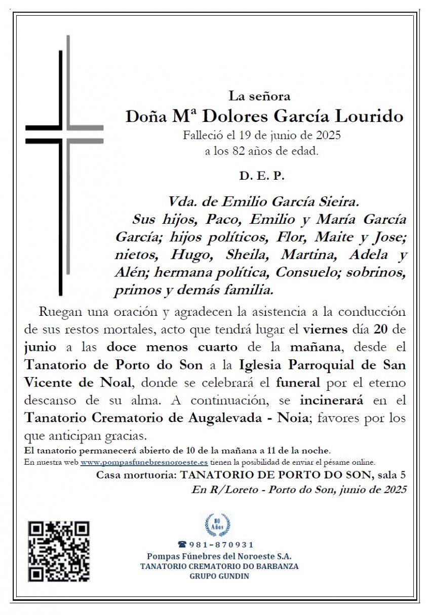 Garcia Lourido, Mª Dolores