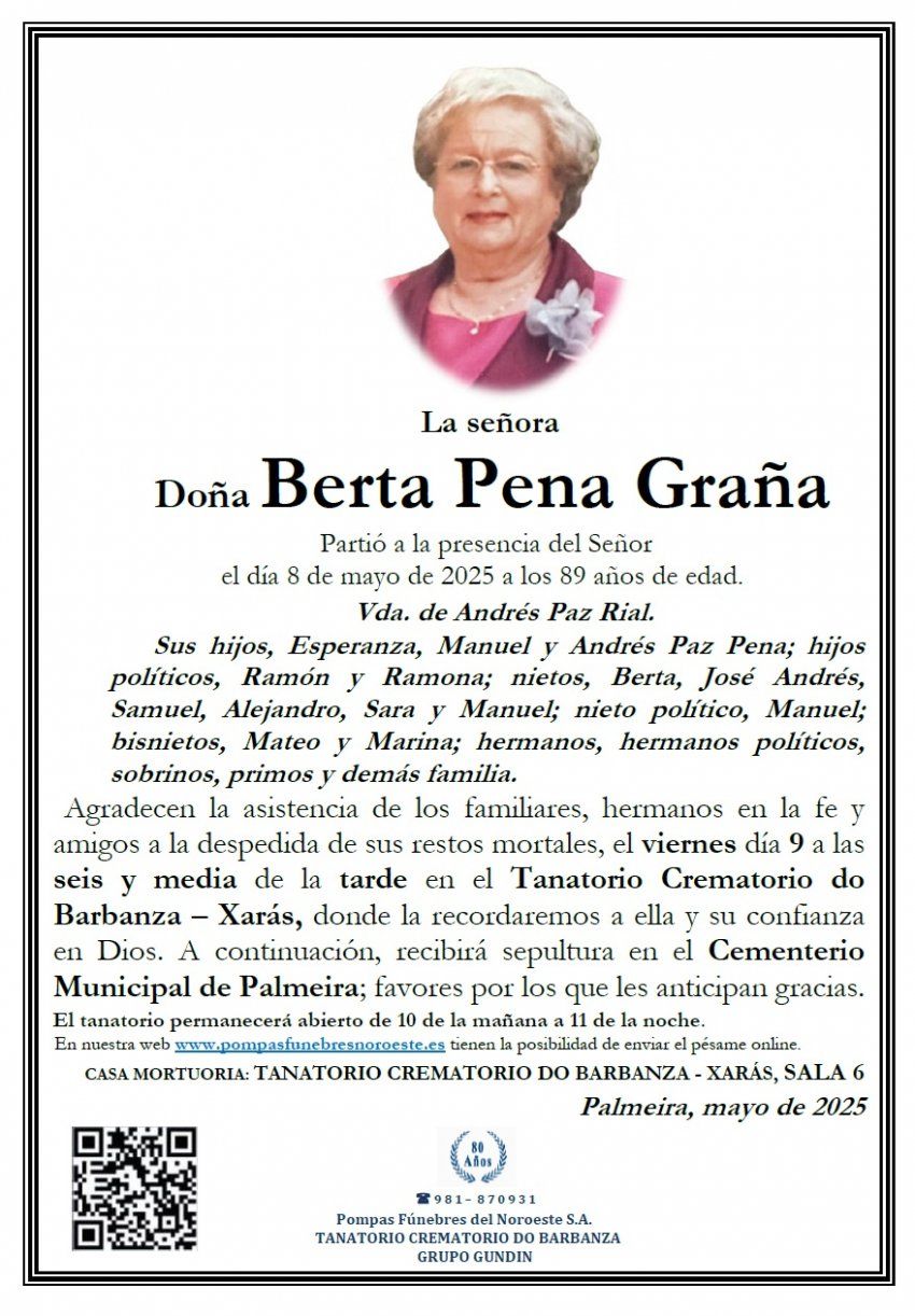 Pena Graña, Berta