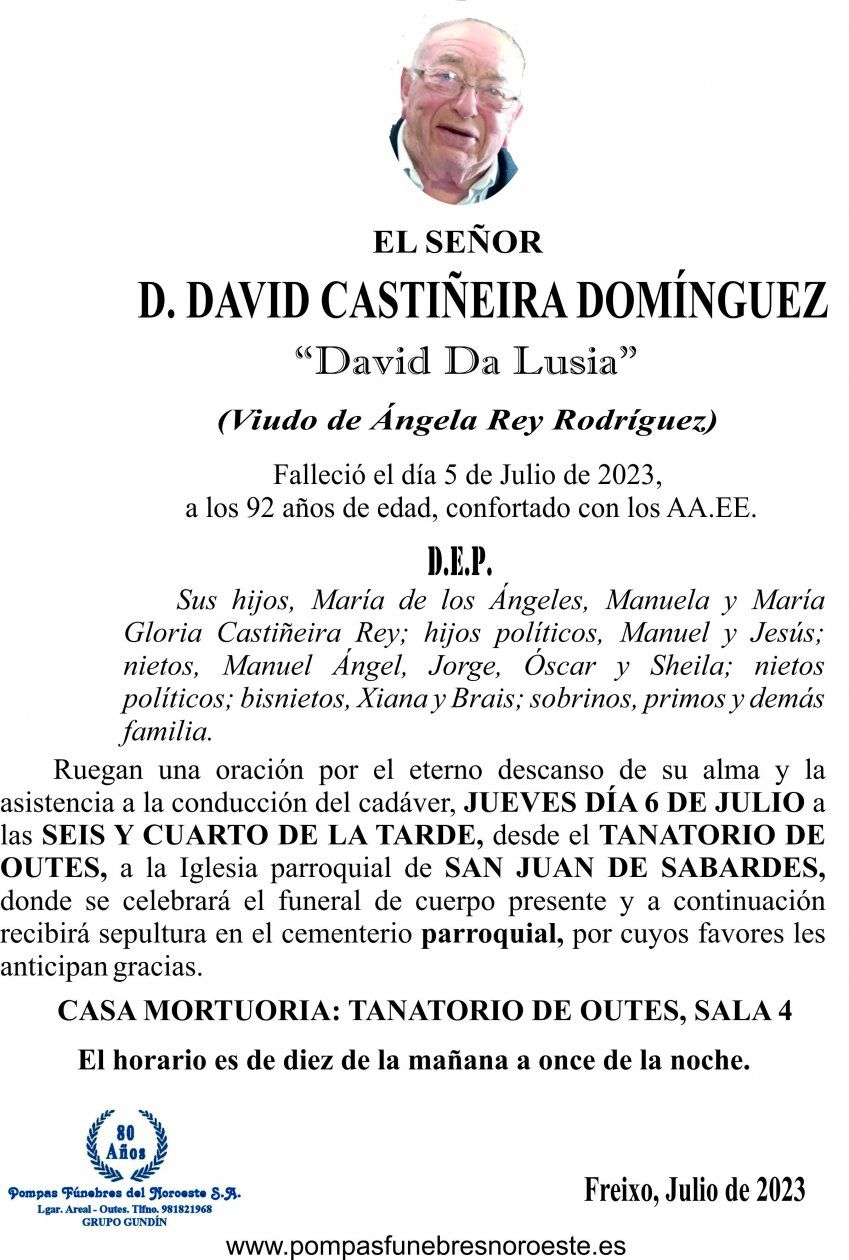 07 23 Esquela, David Castiñeira Dominguez